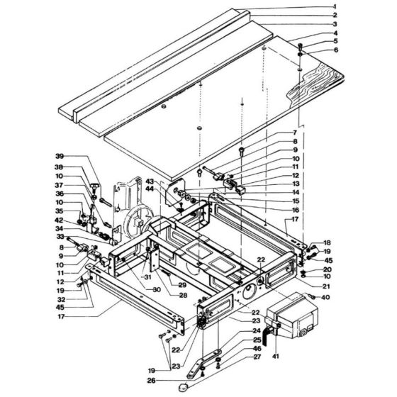 Main Assembly for DeWalt DW1201
