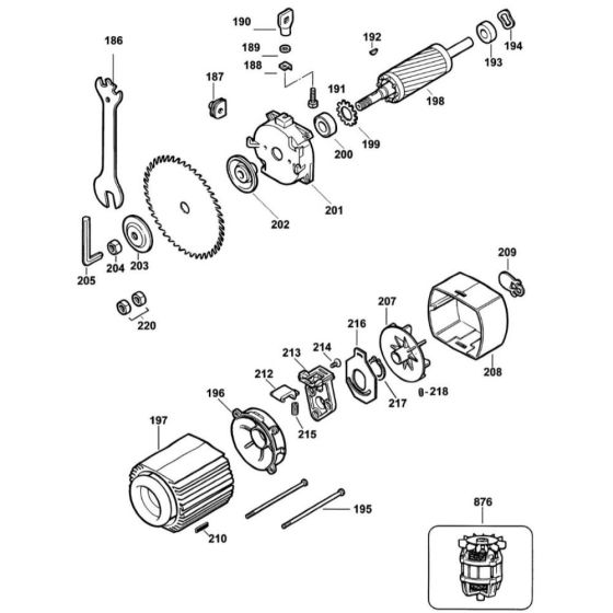 Fan Assembly for DeWalt DW1253