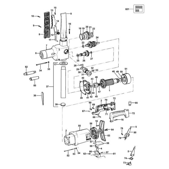 Main Assembly for DeWalt DW152