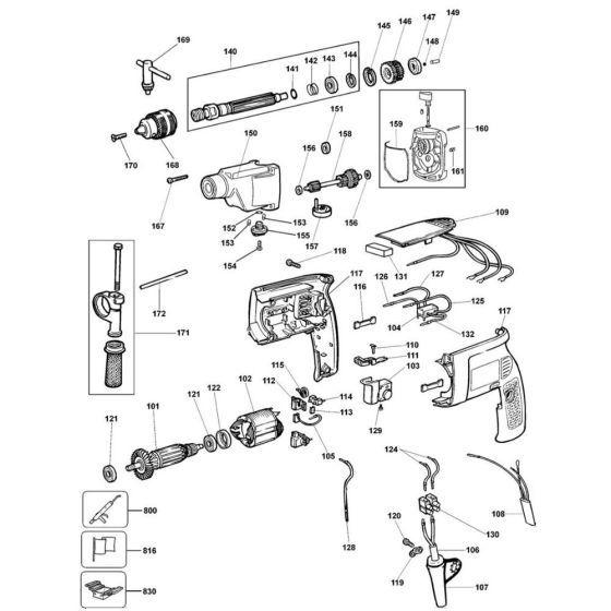 Main Assembly for DeWalt DW158