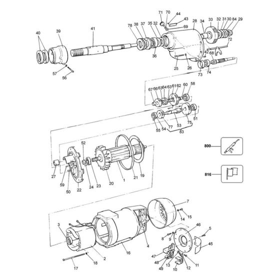 DeWalt DW194 Core Drill Assembly