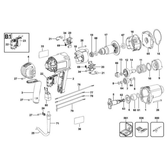 DeWalt DW293 Main Assembly