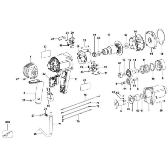 Main Assembly for DeWalt DW294