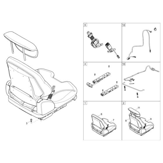 Seat Assembly for Wacker DW30-2