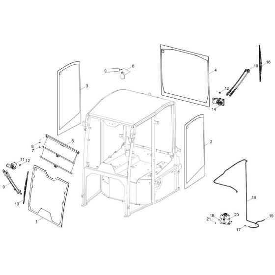 Window Assembly for Wacker DW40-2