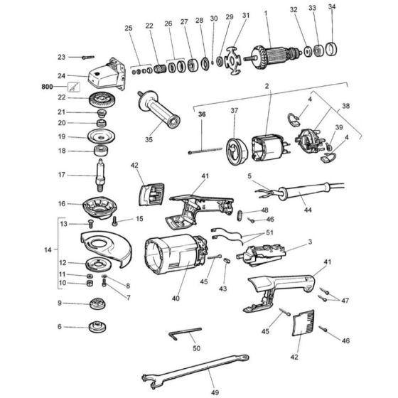 DeWalt DW490 Main Assembly