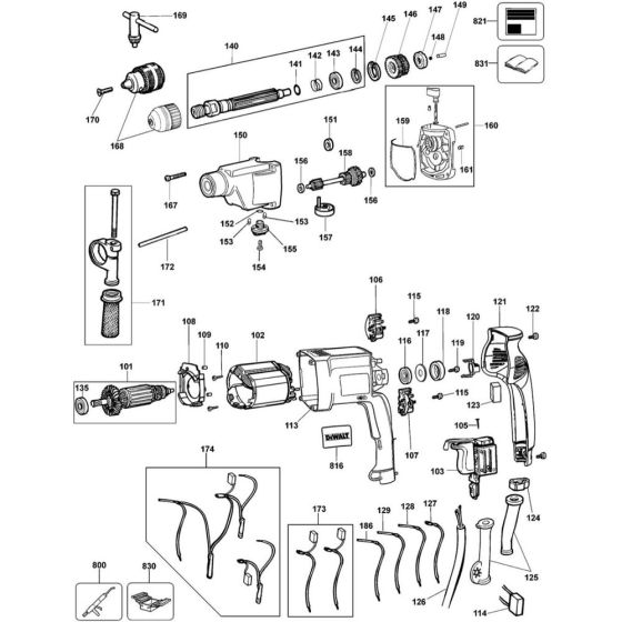 Main Assembly for DeWalt DW515K