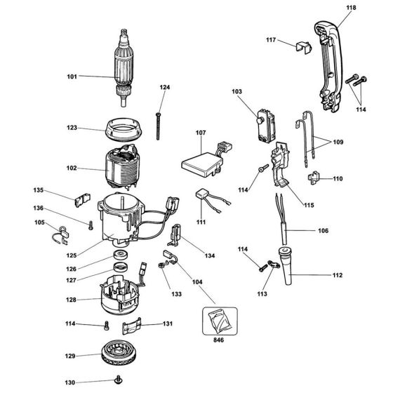 Main Assembly for DeWalt DW543
