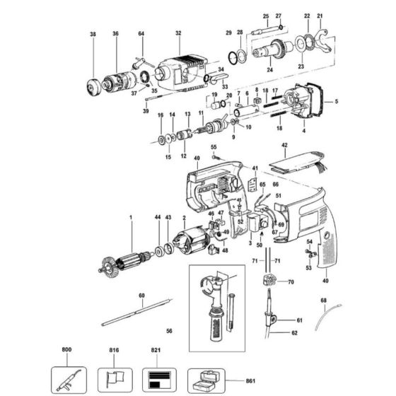 Main Assembly for DeWalt DW553K