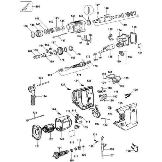 Main Assembly for DeWalt DW557