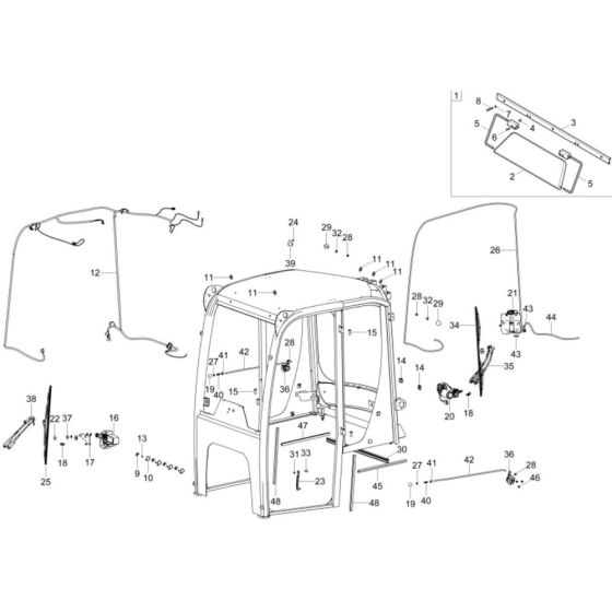 Cabin Assembly for Wacker DW60-2