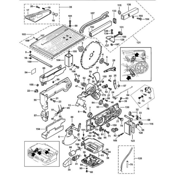 Table Assembly for DeWalt DW711