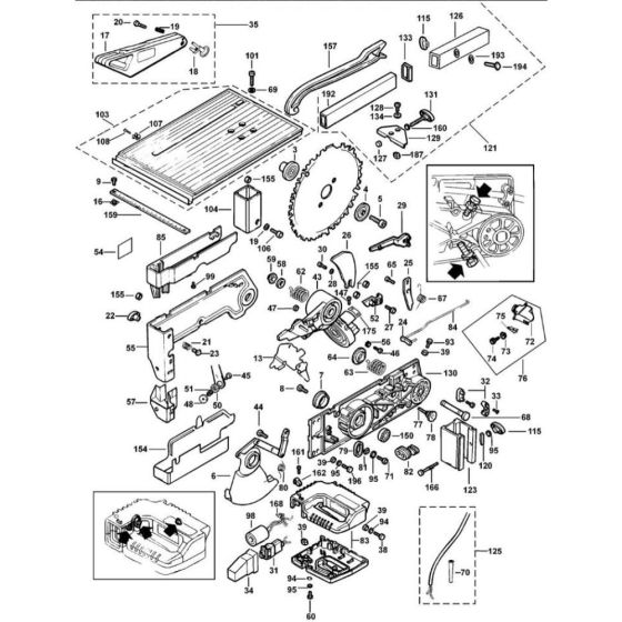 Table Assembly for DeWalt DW711