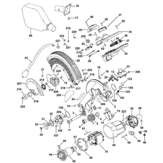 Field Assembly for DeWalt DW715