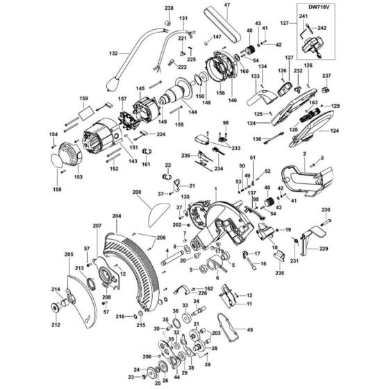 Main Assembly for DeWalt DW718