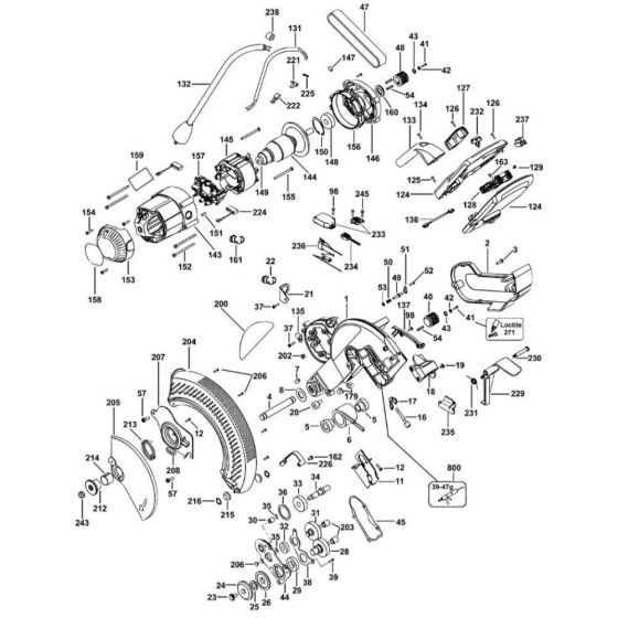 DeWalt DW718 Type 4 Assembly