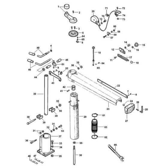 Main Assembly for DeWalt DW722