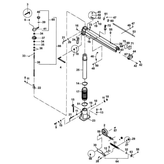 Main Assembly for DeWalt DW728
