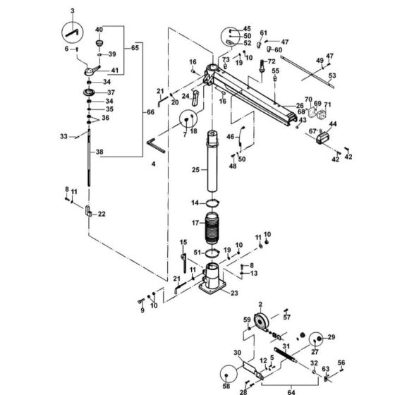 Main Assembly for DeWalt DW729