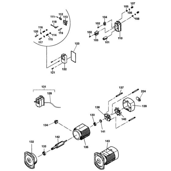 Main Assembly for DeWalt DW738