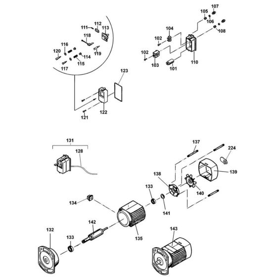 Main Assembly for DeWalt DW738