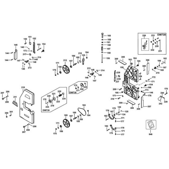 Guard Assembly for DeWalt DW738
