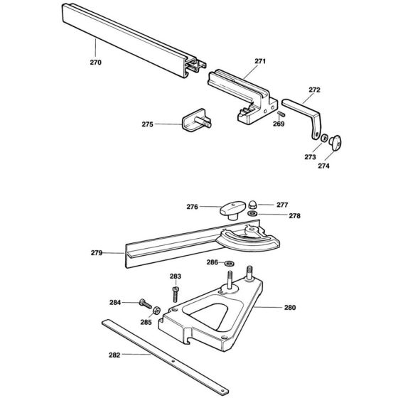 Fence Assembly for DeWalt DW742