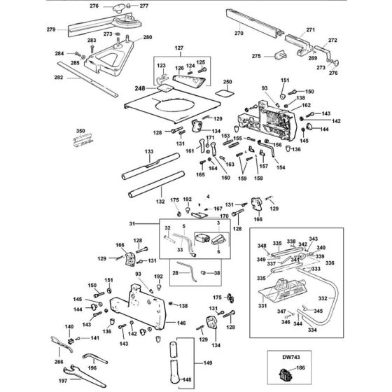 Fence Assembly for DeWalt DW743