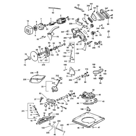 Main Assembly for DeWalt DW743