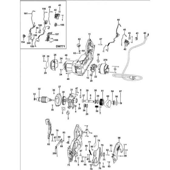 DeWalt DW771 Type 2 Assembly