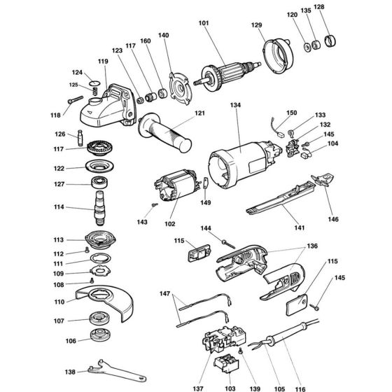 Main Assembly for DeWalt DW806