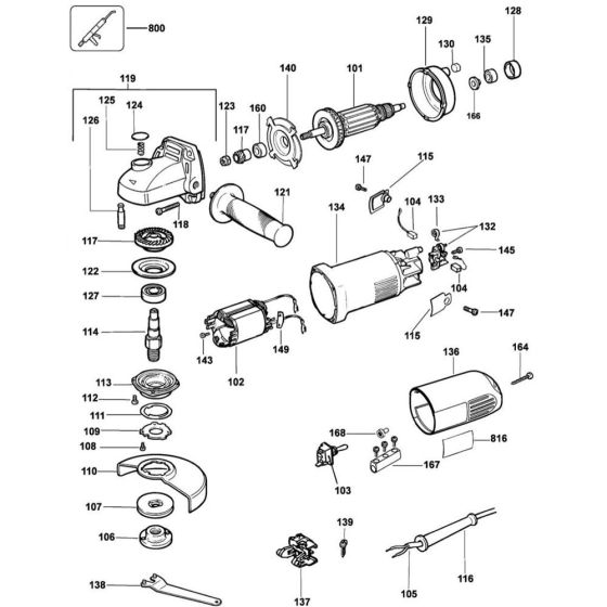 DeWalt DW812 Main Assembly