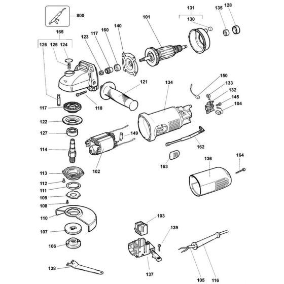 Main Assembly for DeWalt DW818
