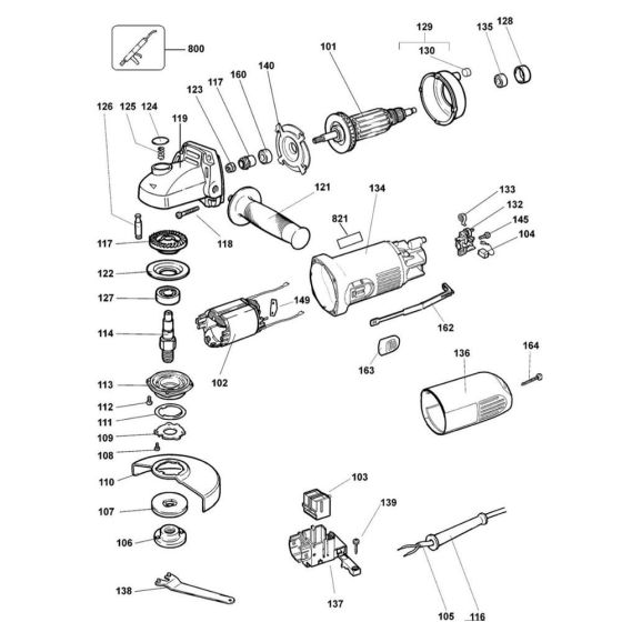 Main Assembly for DeWalt DW819