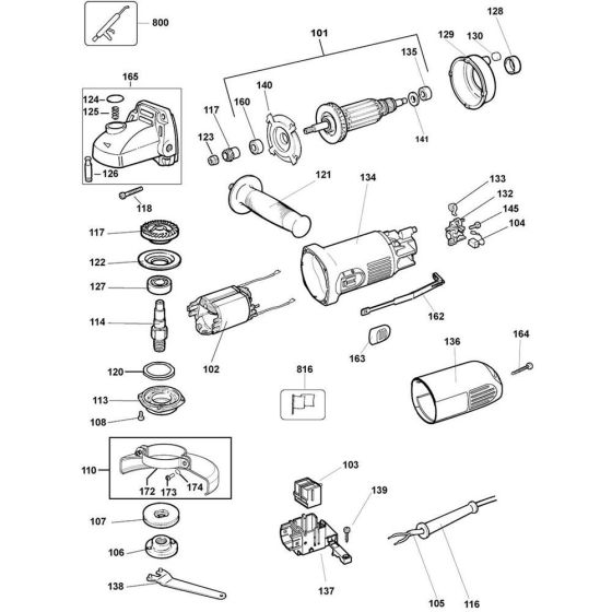Main Assembly for DeWalt DW820