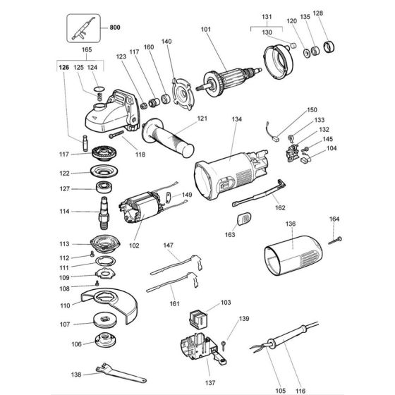 Main Assembly for DeWalt DW821