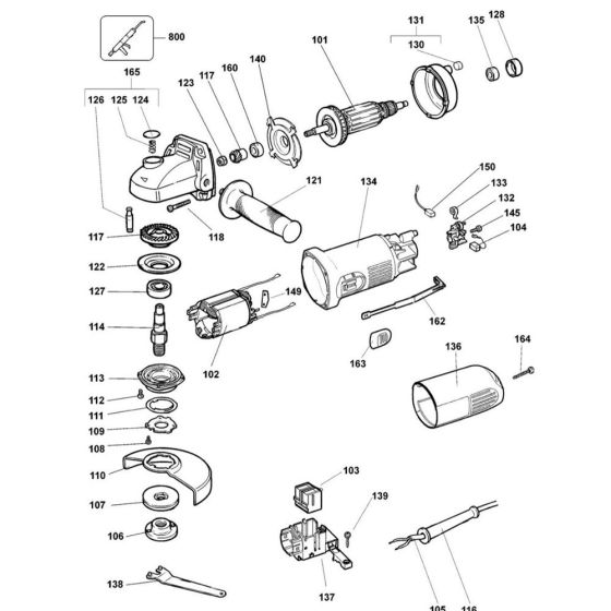 Main Assembly for DeWalt DW821