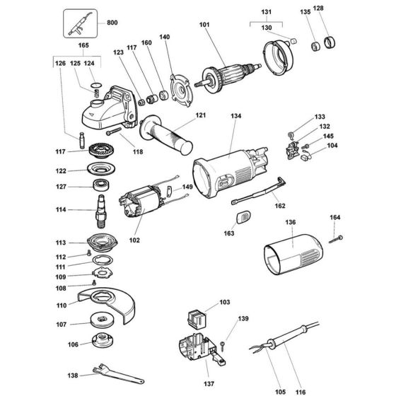 Main Assembly for DeWalt DW824