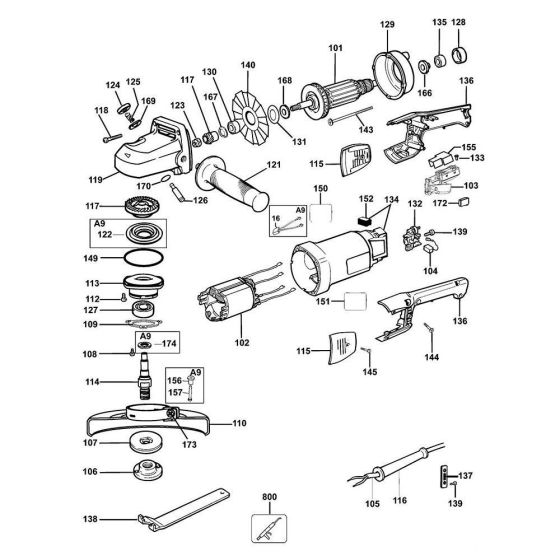 DeWalt DW830 Type 4 Assembly