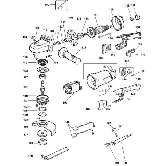 Main Assembly for DeWalt DW831