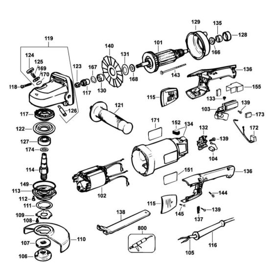 Main Assembly for DeWalt DW831