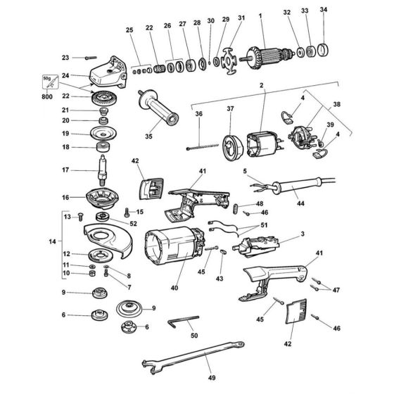 Main Assembly for DeWalt DW852
