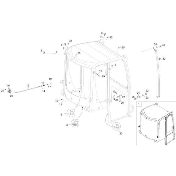 Cabin Assembly for DW90 Dumper