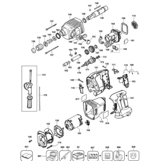 DeWalt DW999K Main Assembly
