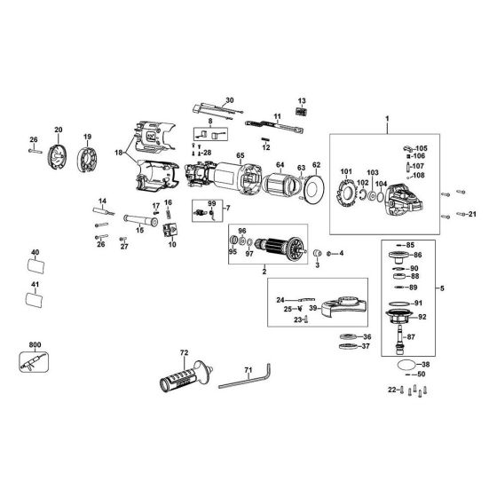 Main Assembly for DeWalt DWE4235