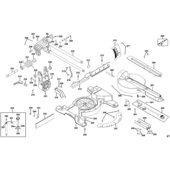 Table Assembly for DeWalt DWS778