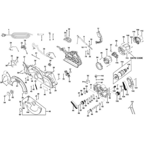 Main Assembly for DeWalt DWS778