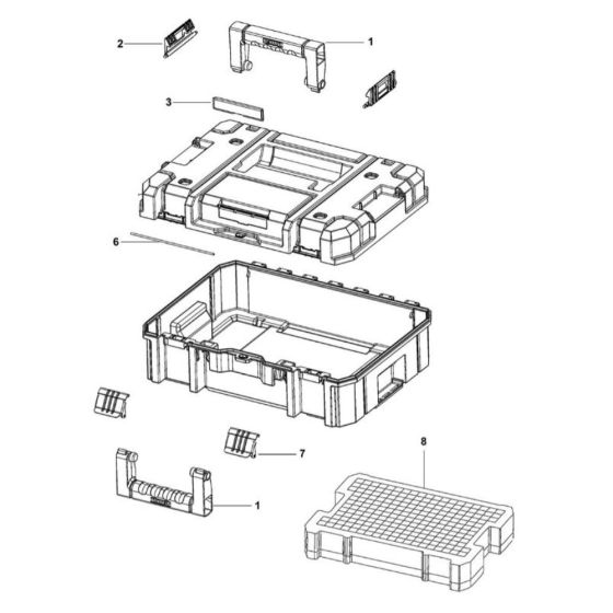 Main Assembly for DeWalt DWST1-70703 Workbox