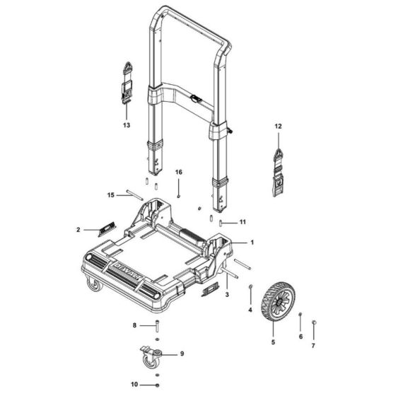 Main Assembly for DeWalt DWST1-71196 Trolley