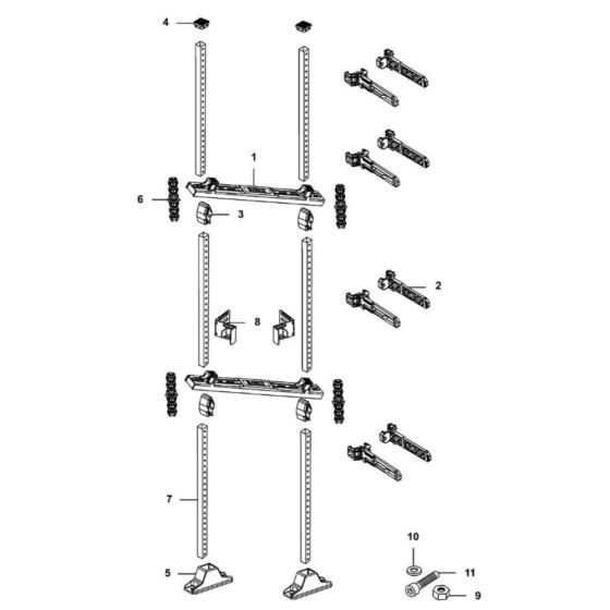 Main Assembly for DeWalt DWST1-75694 Rack